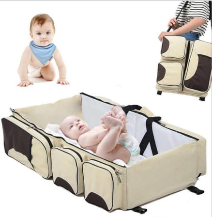 2-in-1 Baby Bed And Bag With Net - Pink