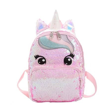 Baby Girl Glitter School Bags Sequin Unicorns Pink