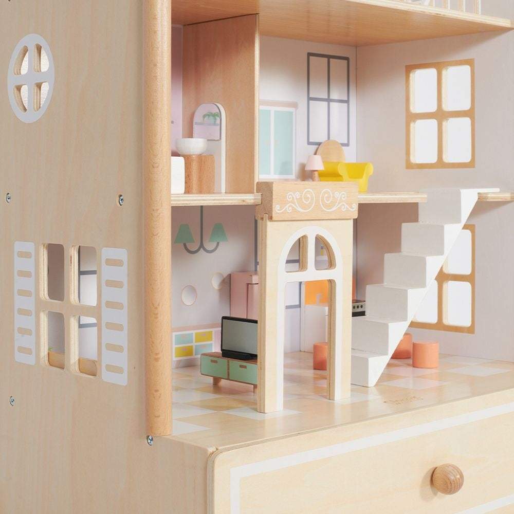 Pretend & Play - Happy Villa Dollhouse with