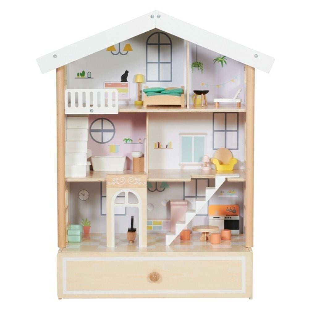Pretend & Play - Happy Villa Dollhouse with