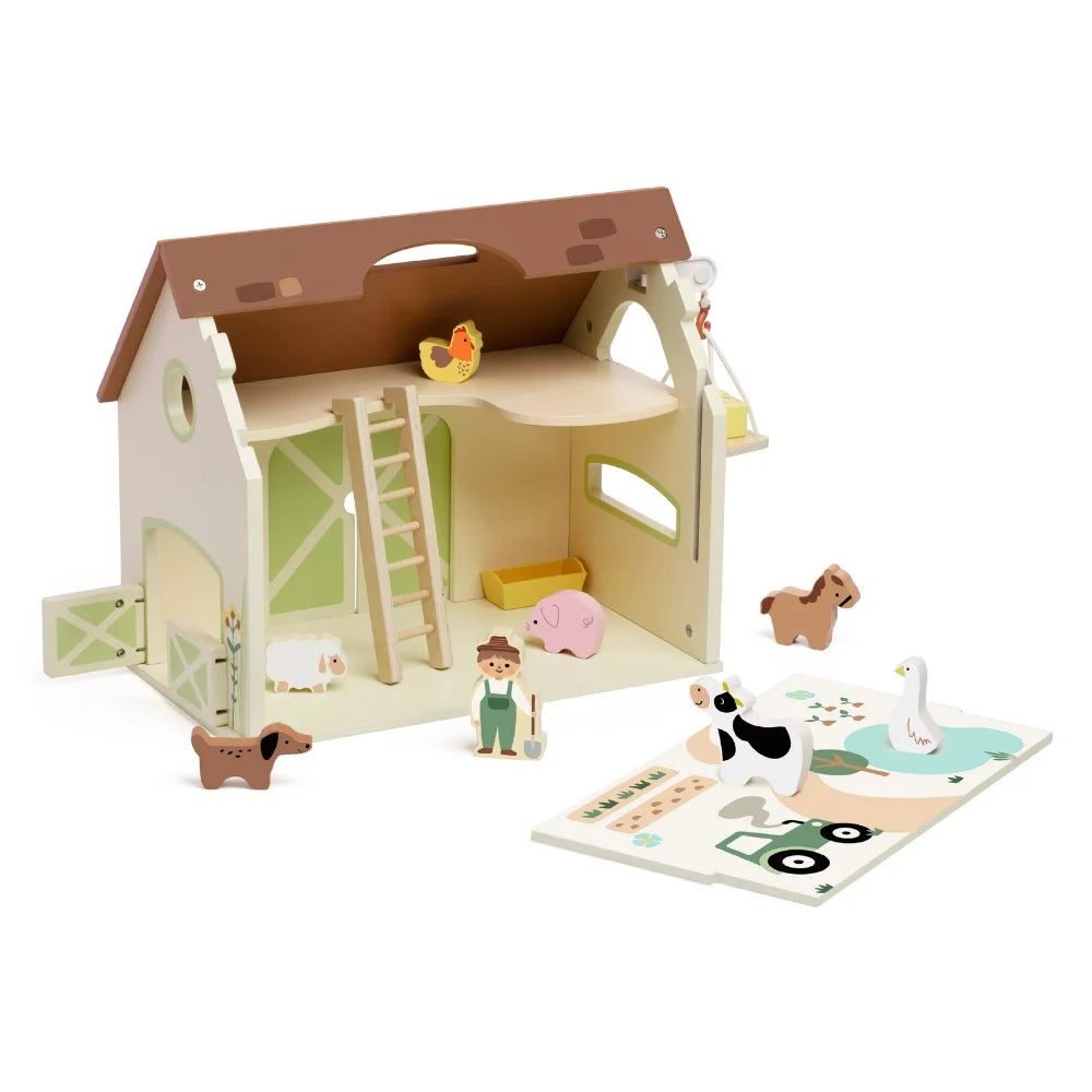 Classic World – Pretend & Play – Vintage Farm Dollhouse