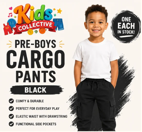 Pre-Boys Cargo Track Pants