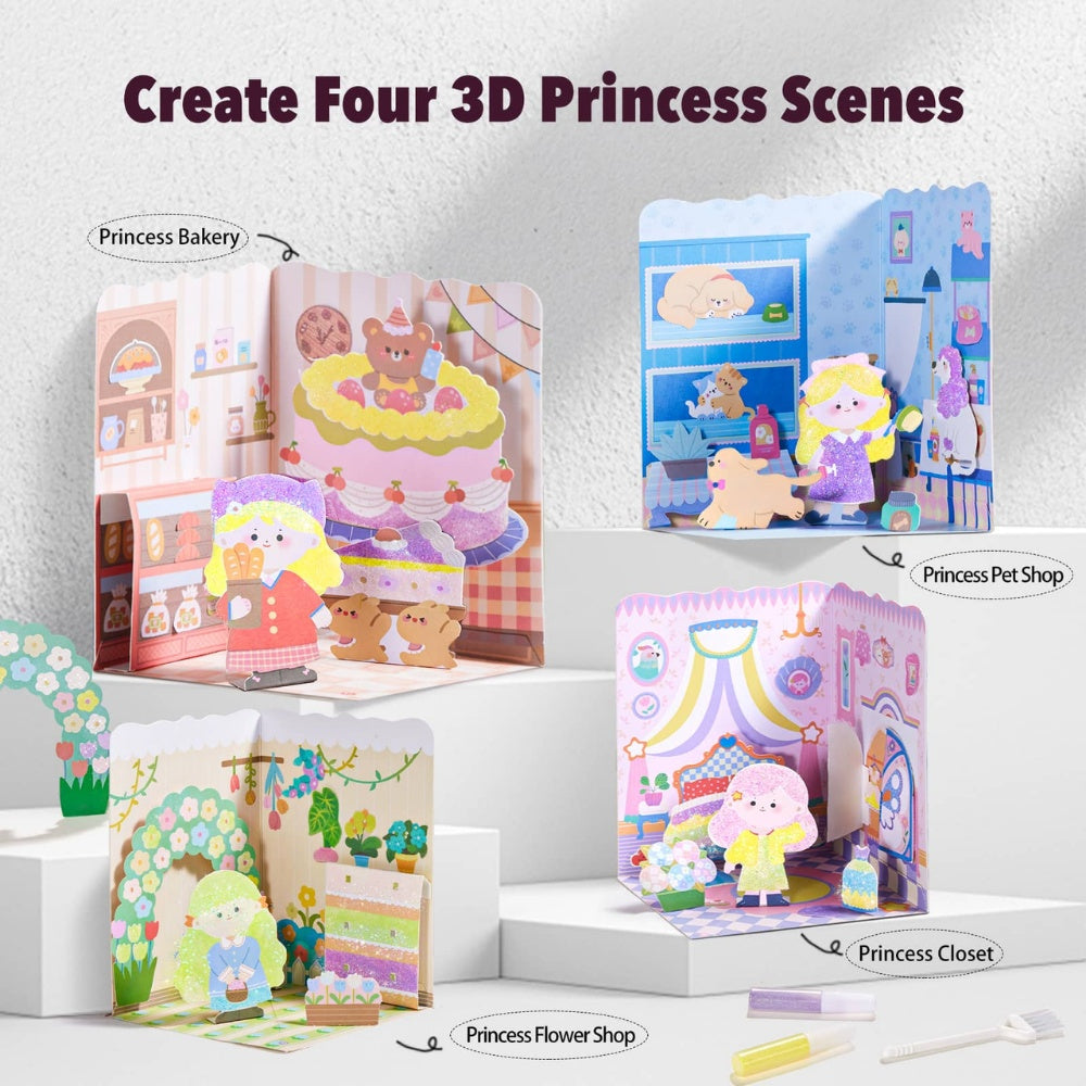 Jar Meló – Paper Craft Dollhouse & Glittery Sand Art Kit