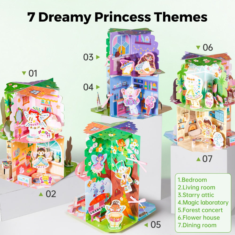 Jar Meló – Diamond Art Dollhouse – Fairy Castle Craft & Play Set