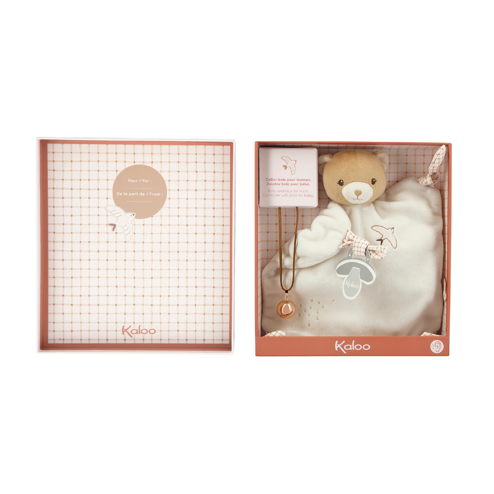 Kaloo – Cream Bear Comforter & Bola Gift Set