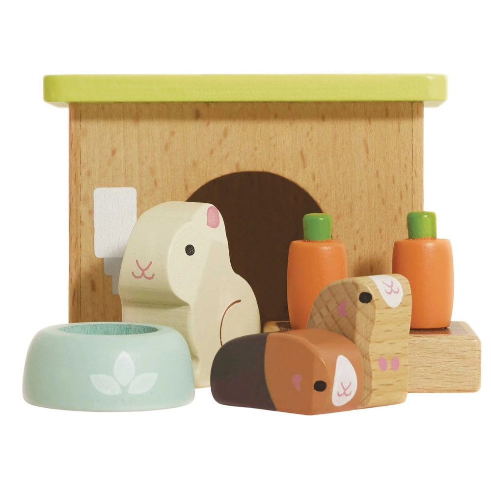 Dolls House Furniture: Bunny & Guinea Pet Animal Set – 5pcs