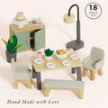Dolls House Furniture: Dining Room Set - 18pcs