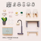 Dolls House Furniture: Dining Room Set - 18pcs - photo 2