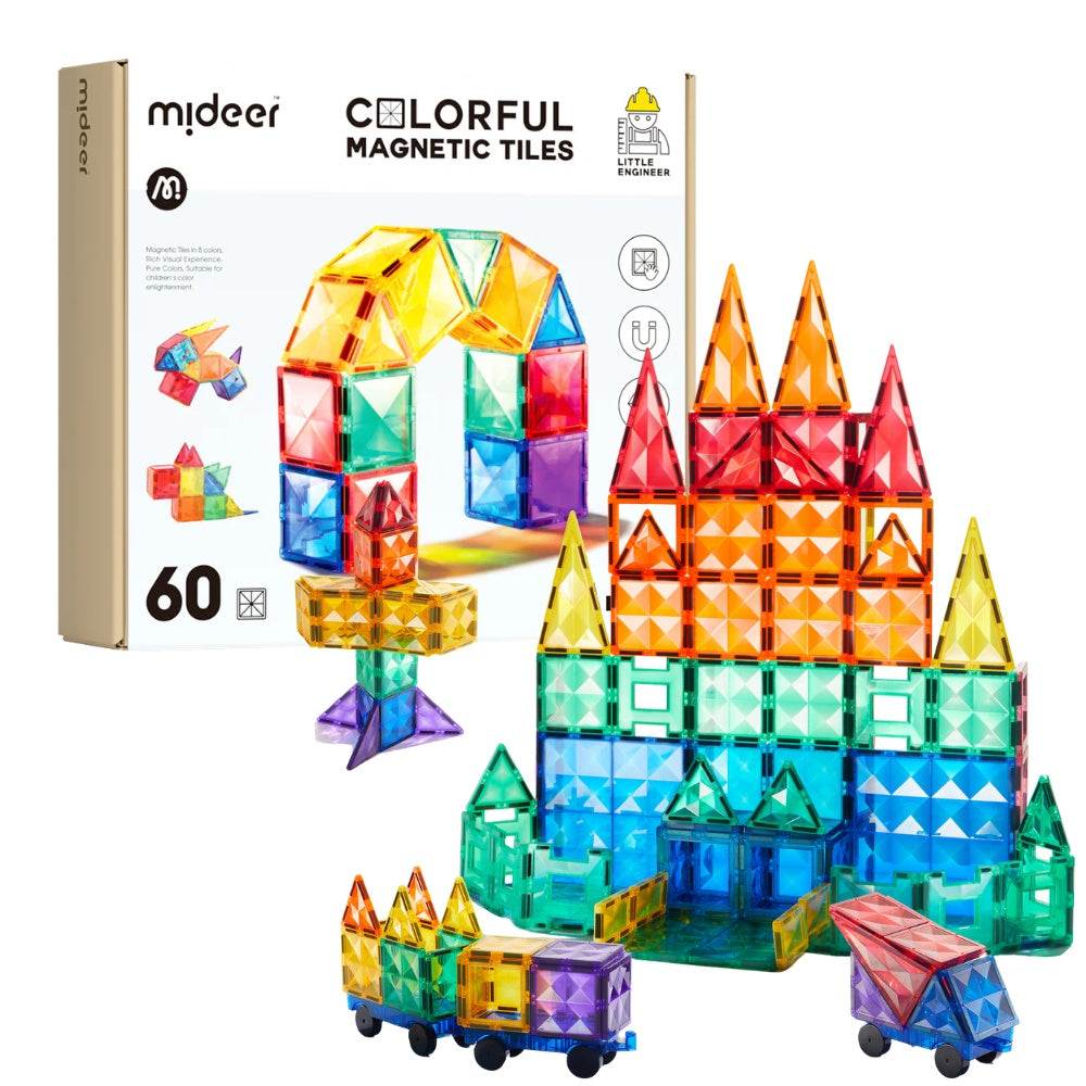 Mideer – Colourful Magnetic Tiles Building Set
