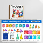 Mideer – Colourful Mini Magnetic Tiles Building Set – 66pcs - photo 2