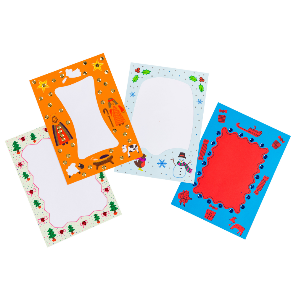 Anthony Peters – Christmas A4 Border Stencils for Kids – Washable – Set of 4