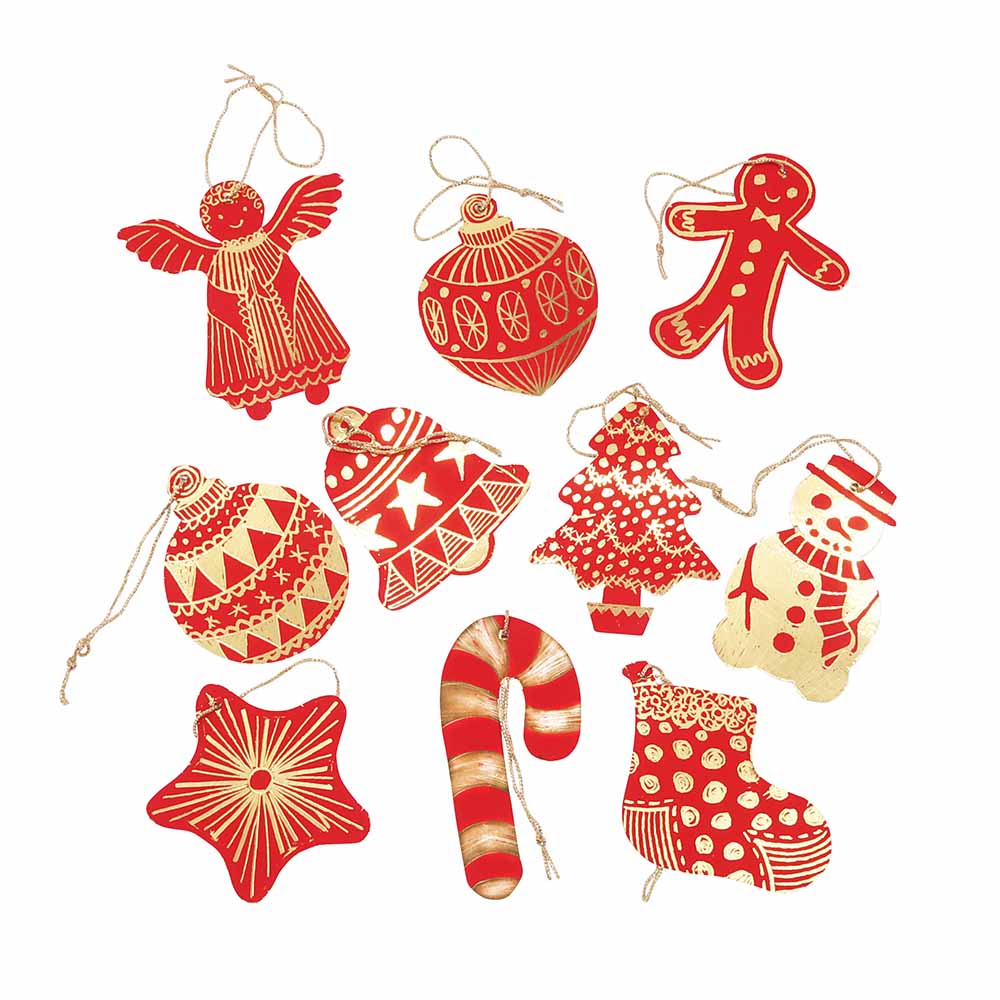 Anthony Peters – Christmas Shapes Scratch Art Sheets: 50 Pieces