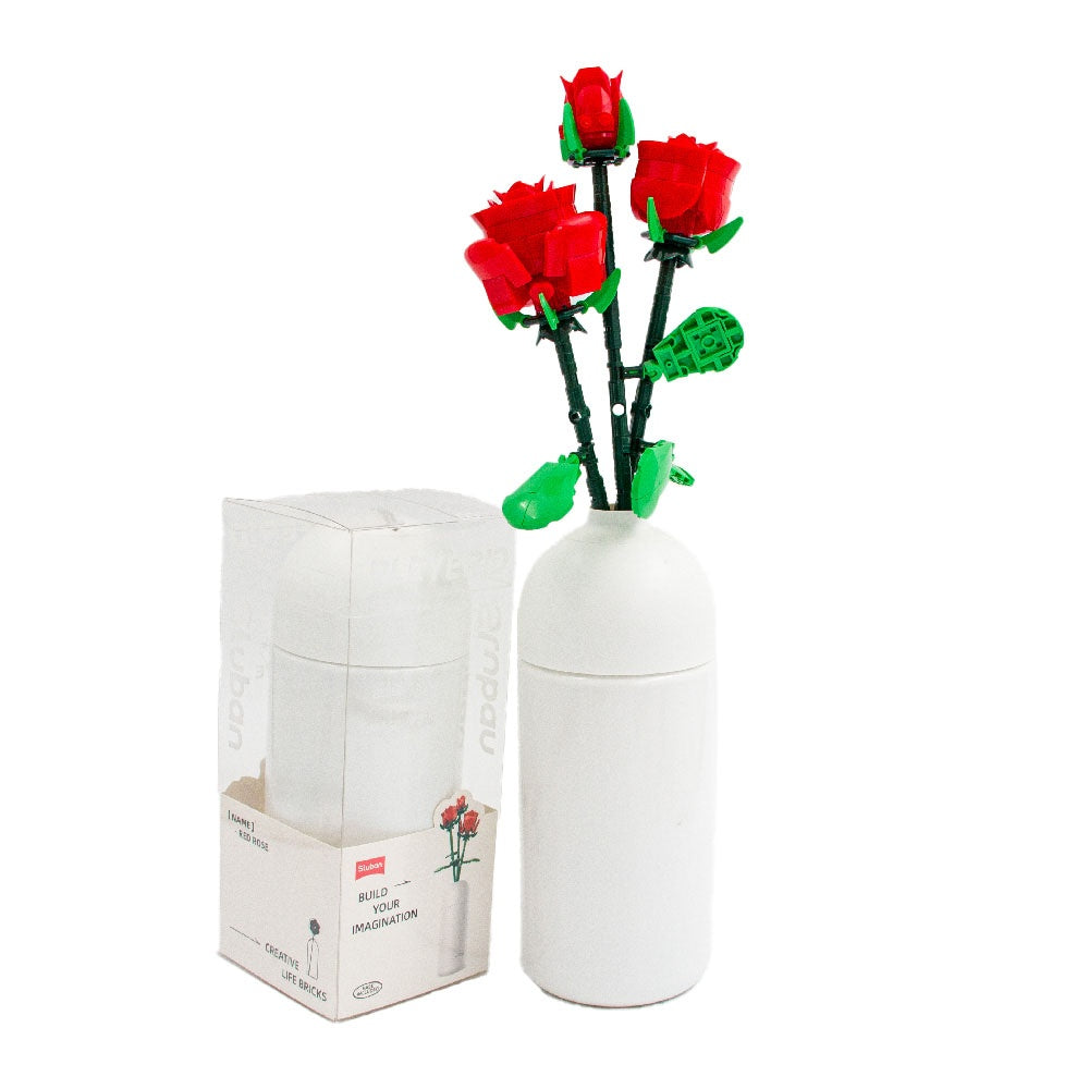 Sluban Pleyerid Red Rose flower building set