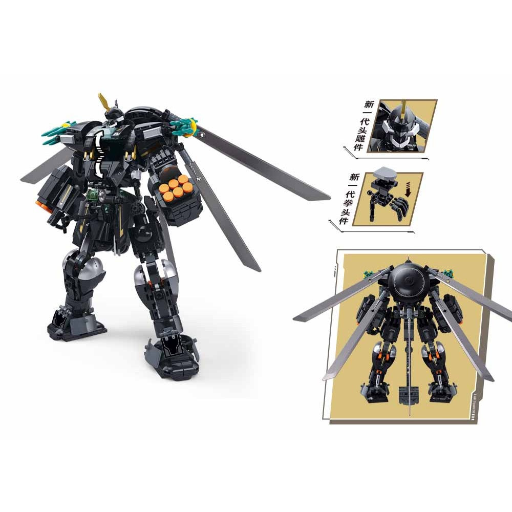 Sluban Building Set: Mecha - Exosuit WZ-10 Attack Helicopter Mech - 545pcs
