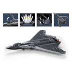 Sluban Building Set: ModelBricks - J-50S Stealth Fighter Jet - 879pcs
