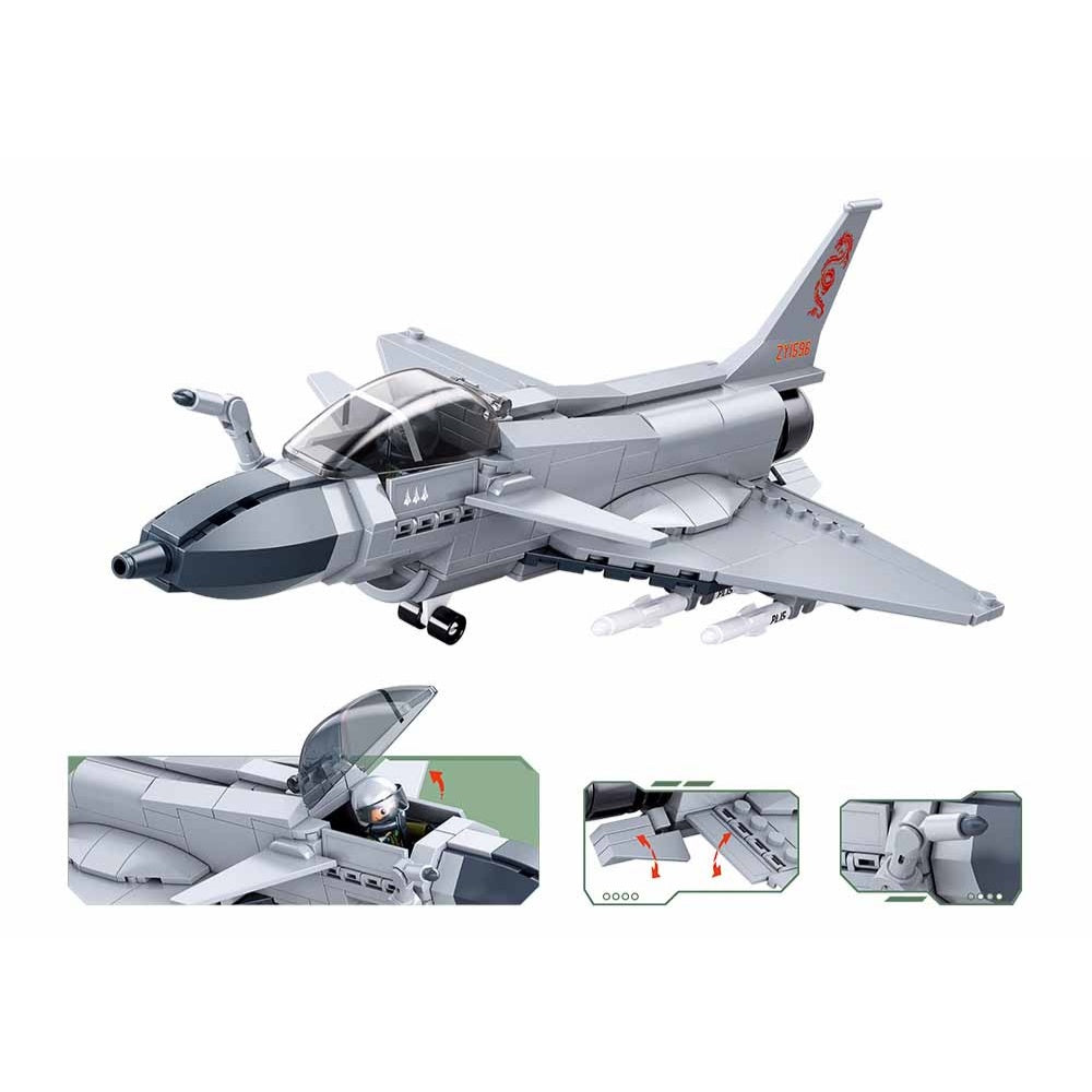 Sluban Building Set: Army - J-10CS Multirole Fighter Jet 1/55 Scale - 211pcs