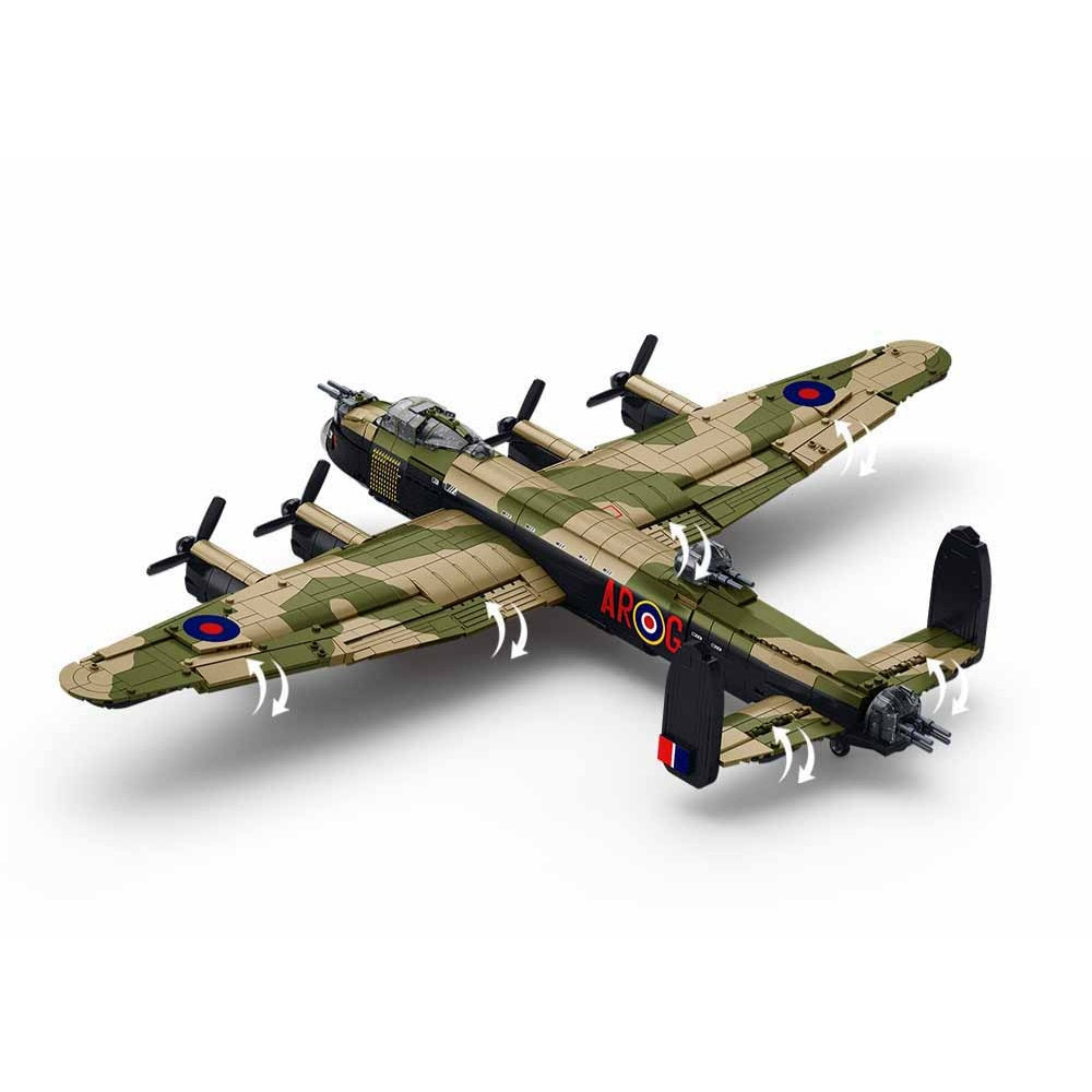 Sluban Building Set: ModelBricks - 1/44 Scale Lancaster Bomber - 1382pcs