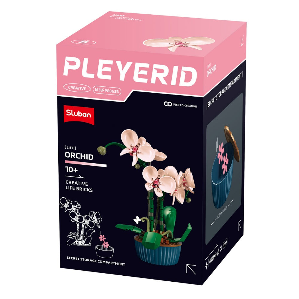 Sluban Building Set: Pleyerid - Pink Orchid - 203pcs