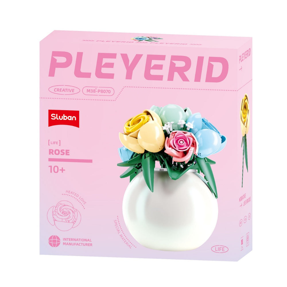 Sluban Building Set: Pleyerid - Rose Bouquet - 313pcs