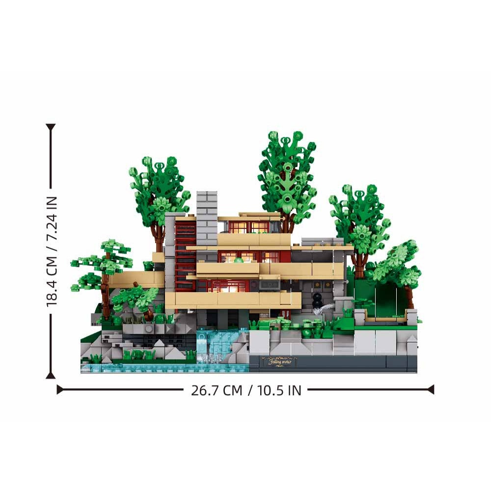 Sluban Building Set: Pleyerid - Master Series - Fallingwater - Architecture with LED Lighting - 1071pcs