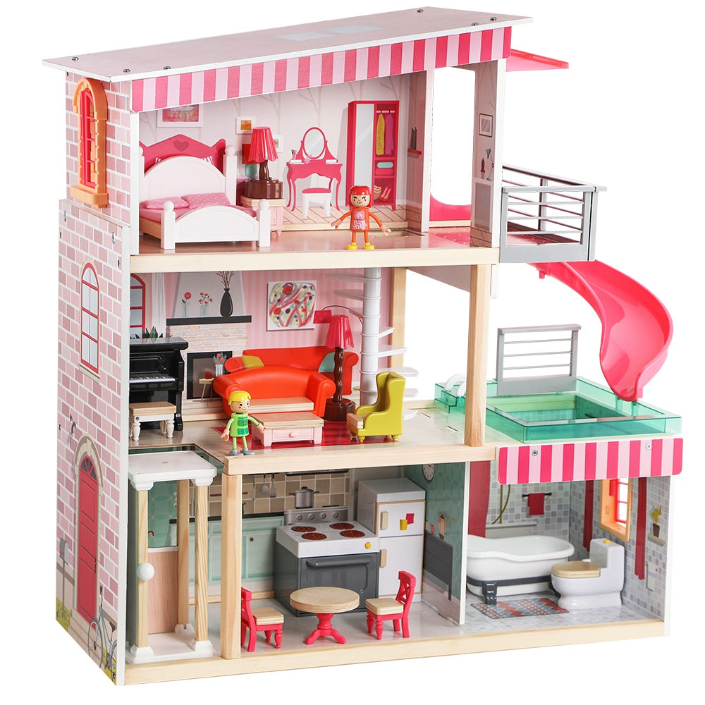 TopBright – Modern Doll House – Fully Furnished with Lights & Sounds – 80 x 25 x 75 cm – 20pcs-**