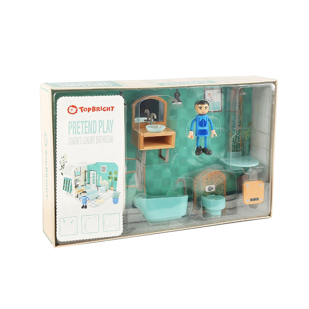 TopBright – Pretend Play Simon’s Luxury Bathroom Mini Dollhouse-**
