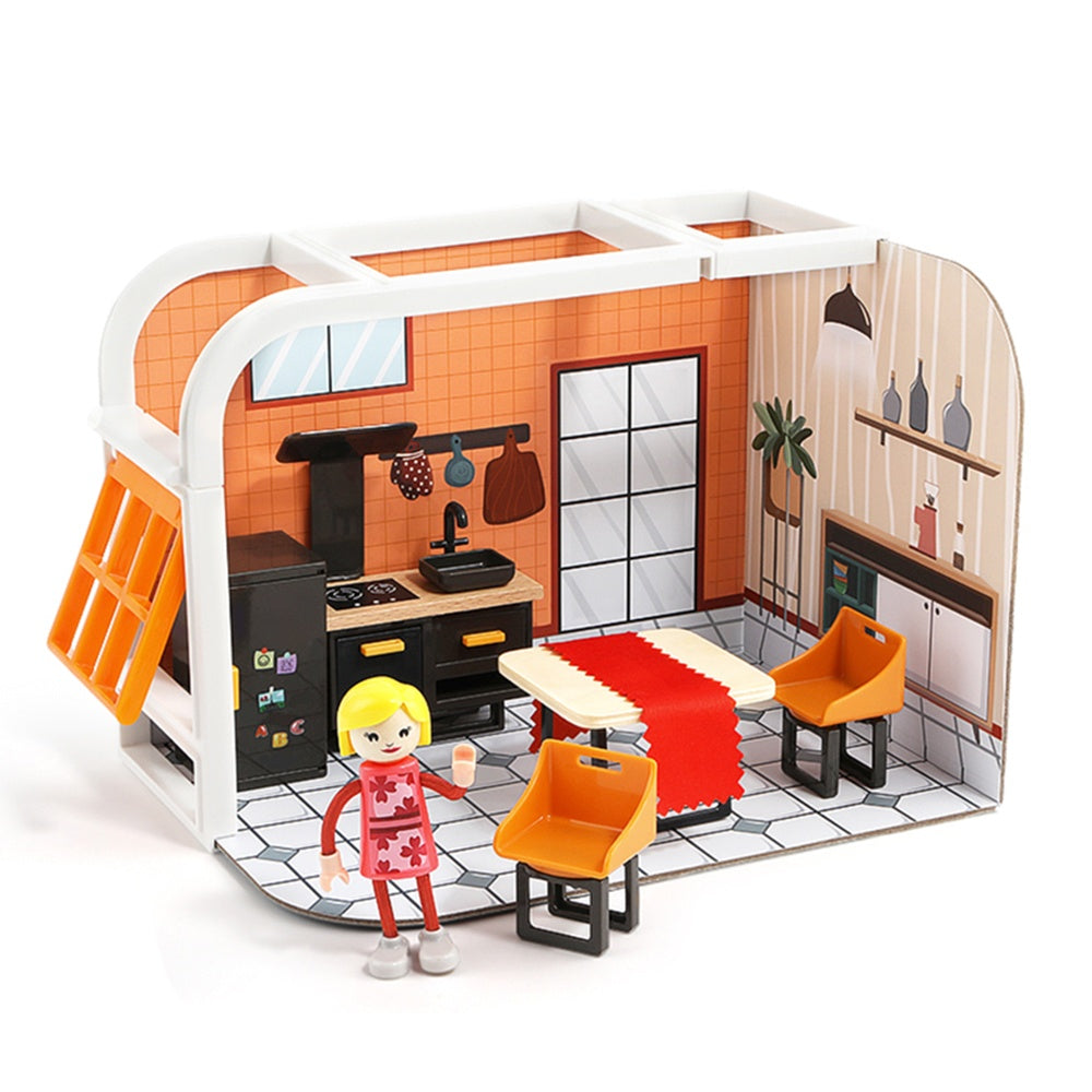 TopBright – Pretend Play Bonnie’s Sunshine Kitchen Mini Dollhouse-