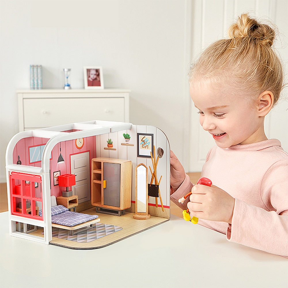 TopBright – Pretend Play Sheila’s Dream Bedroom Mini Dollhouse-**