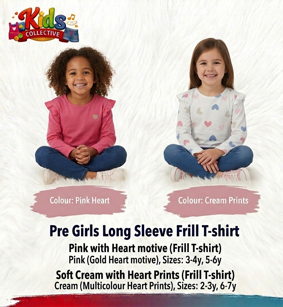 Pre-Girls Long-Sleeve Frill T-Shirt