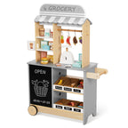 TookyToy – Pretend Play Wooden Grocery Store Playset with Accessories
