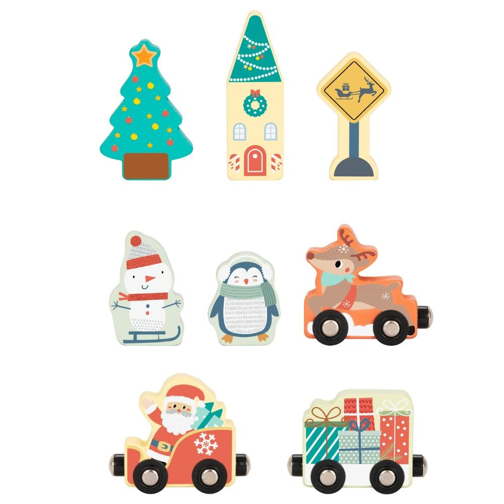 hi Pando – Wooden Christmas Train Set – 19pcs - photo 3