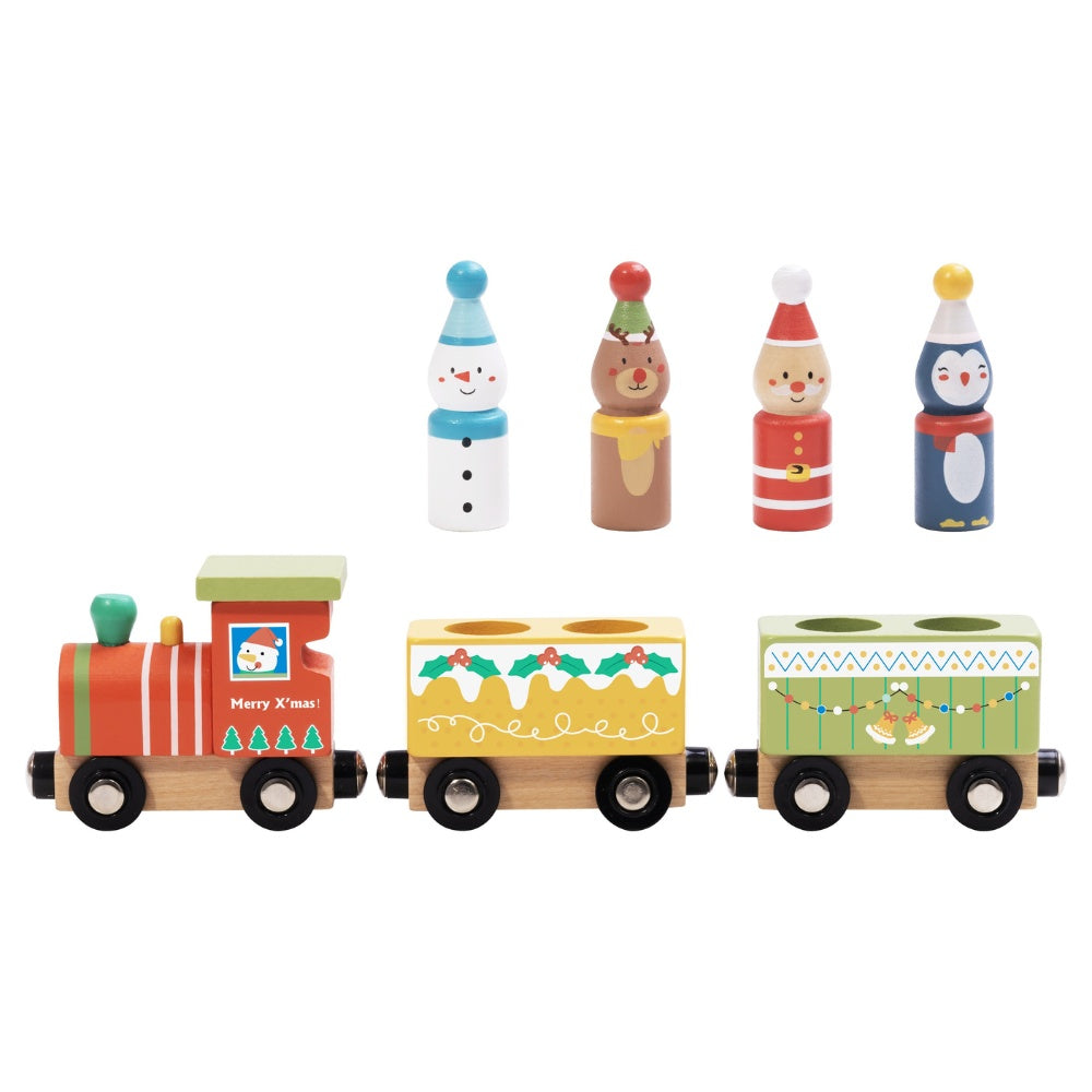 hi Pando – Wooden Magnetic Train Set – Christmas – 7 Pieces - photo 3