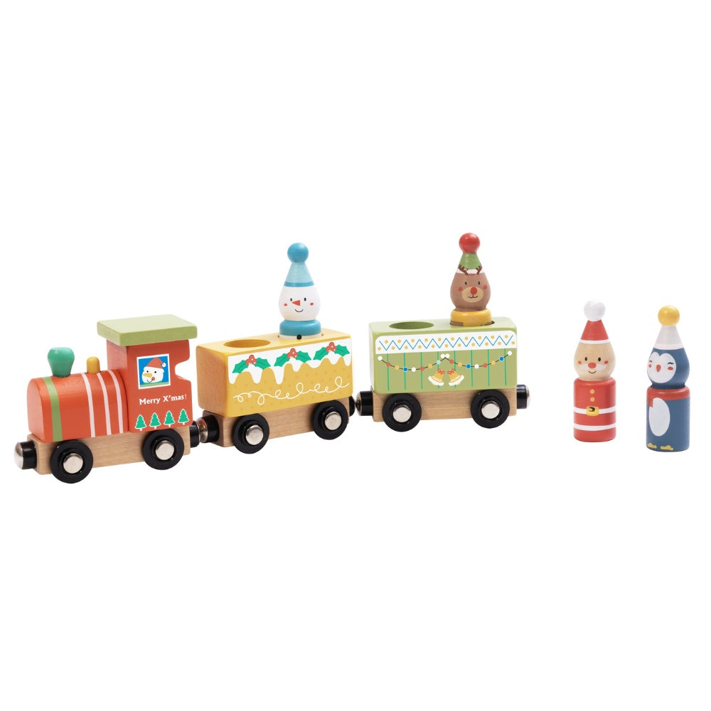 hi Pando – Wooden Magnetic Train Set – Christmas – 7 Pieces - photo 4