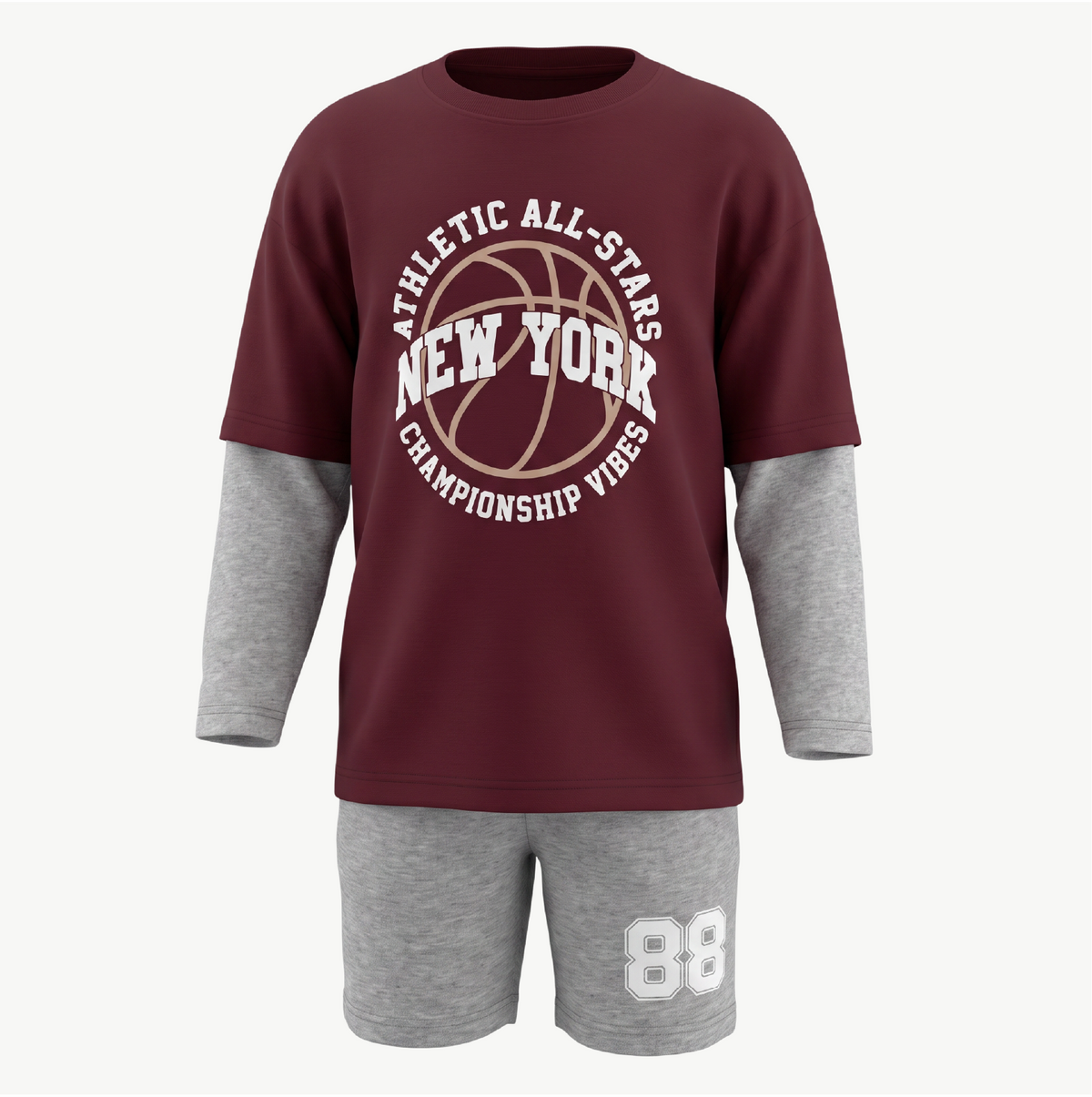 Boys (2-7y) Twofer & Fleece Short Set