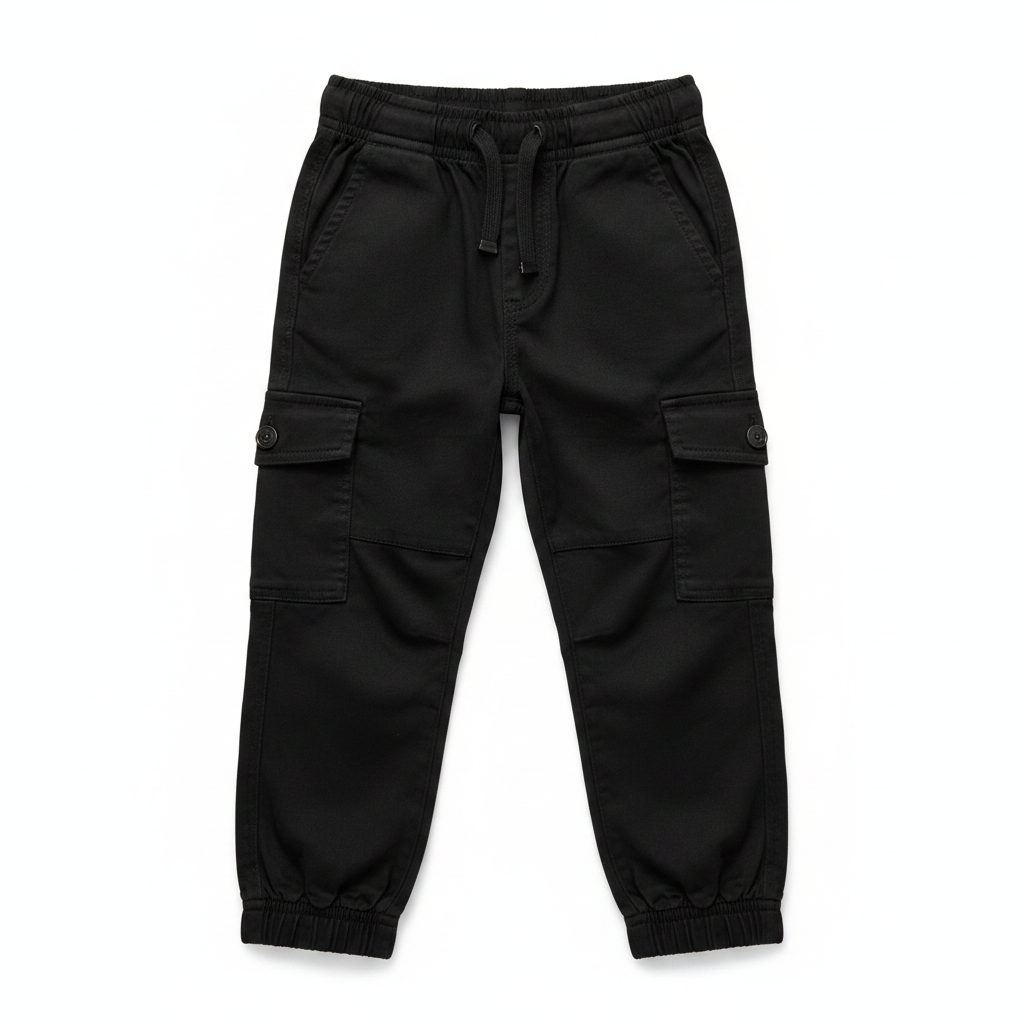 Black Cargo Pants - Studio Clean