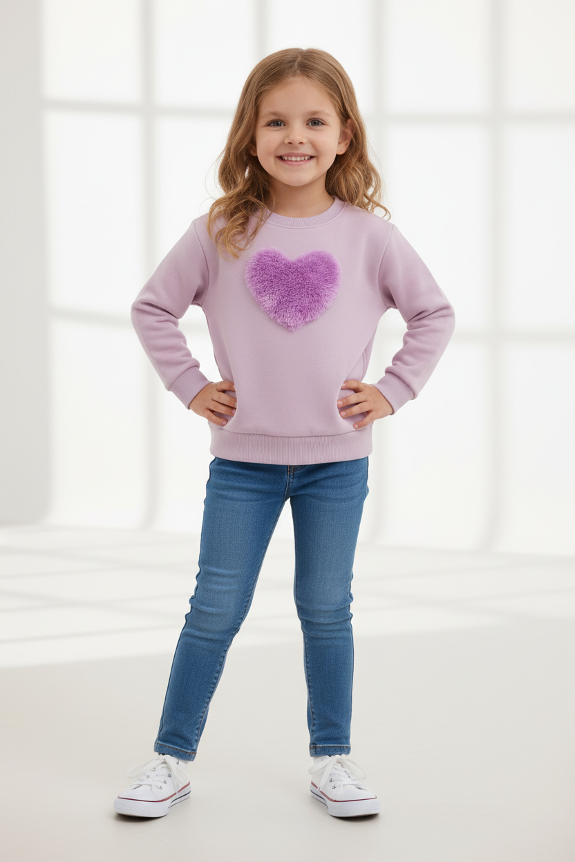 Purple Fluffy Heart - Lifestyle Pose