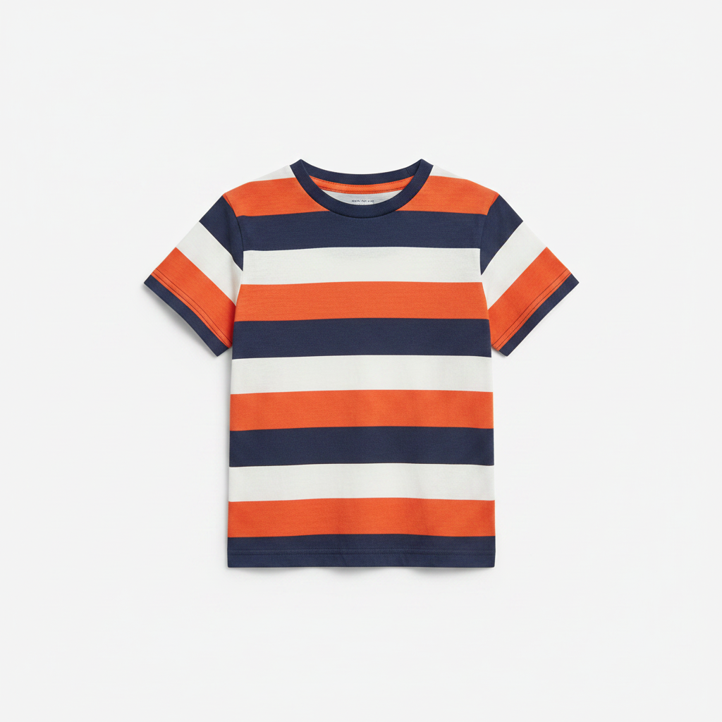 Orange Navy Stripe - Studio Clean