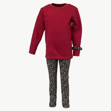 Pre-Girls Crewneck & Legging Set with Scrunchie
