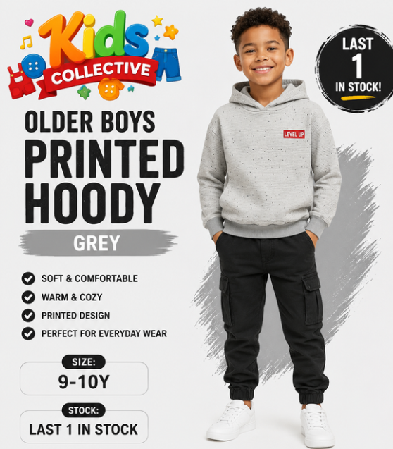 Older Boys Printed Fleece Hoody